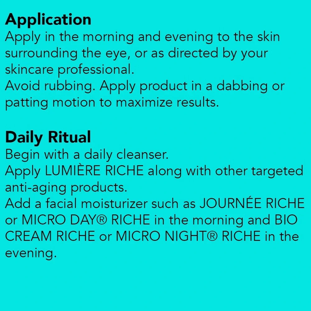 NEOCUTIS LUMIÈRE RICHE Growth Factor Eye Cream Treatment NEW
